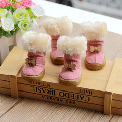 Thick Fur Pet Shoes Small Dog Winter Boots
